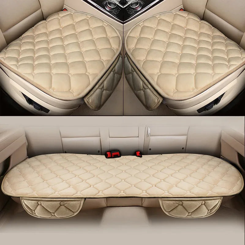 Warm Plush Car Seat Cover - Soft Winter Seat Cushion Protector for Sedan SUV