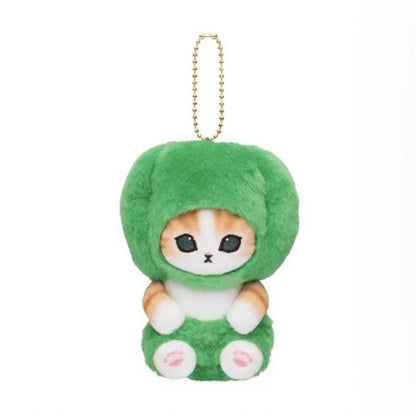 Yoyo Japanese Style Mofusand Plushie Shark Cat Keychain — Cute Fruit & Vegetable Soft Pendant Gift for Girls