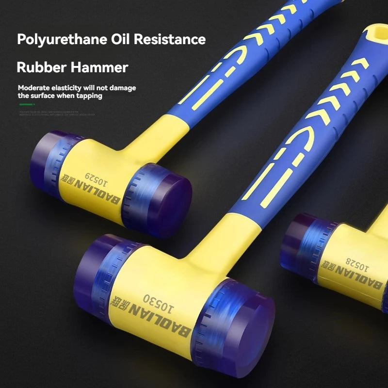 Double Head Installation Hammer — 25mm–45mm Detachable Rubber Mallet with Handle