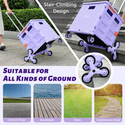 SELORSS Large Capacity Foldable Utility Cart — Portable Outdoor Shopping & Vegetable Basket Cart for Camping & Storage