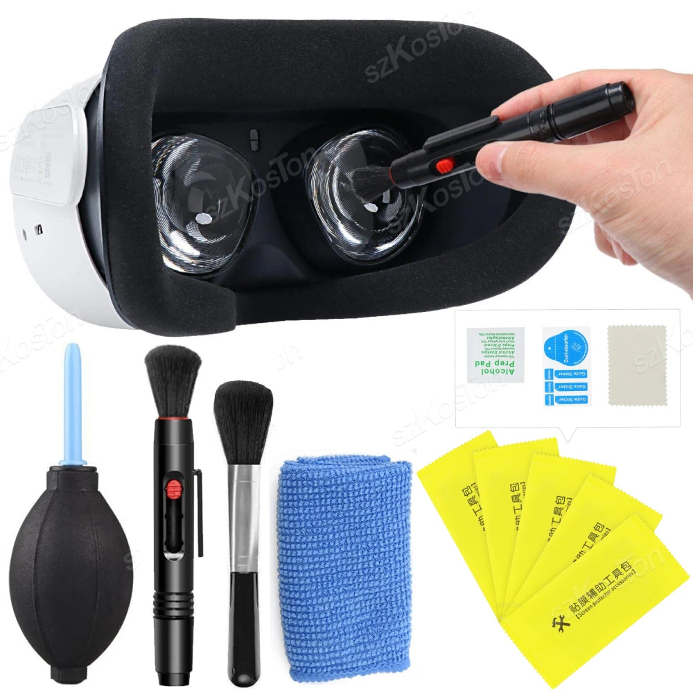 Universal VR Headset Cleaning Kit – Anti-Scratch Lens Pen for Vision Pro, Quest 2/3, PSVR2 & Pico 4
