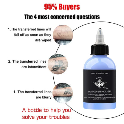 30/120ML Professional Tattoo Stencil Magic Gel – Thermal Copier Transfer Solution & Ink Set