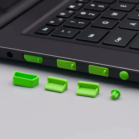Colorful Silicone Anti-Dust Plugs - Universal Notebook & Laptop Dustproof Stoppers, USB & Computer Interface Waterproof Covers