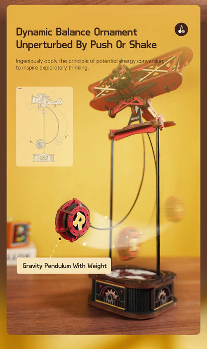 Robotime Rokr 3D Wooden Puzzle Kit – Gravity Swing, Sky Captain & Ocean Fisher Model Building Kit for Teens & Adults