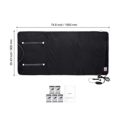 VEVOR Sauna Blanket for Detoxification – Portable Far Infrared Sauna, Adjustable Temperature & Timer for Home Relaxation