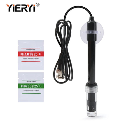 Yieryi PH Replacement Probe for Aquarium, Hydroponics & Lab Testing - BNC Q9 Connector, 1.2/3M Wire