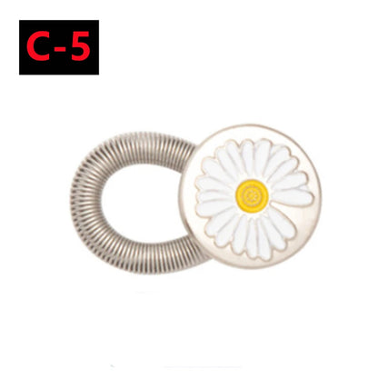 Adjustable Metal Button Extender for Jeans & Pants – Retractable Waistband Expander (1/5/10PCS Sewing Free)