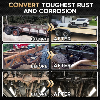 2-in-1 Rust Converter & Metal Primer - Heat and UV Resistant Black Protective Coating