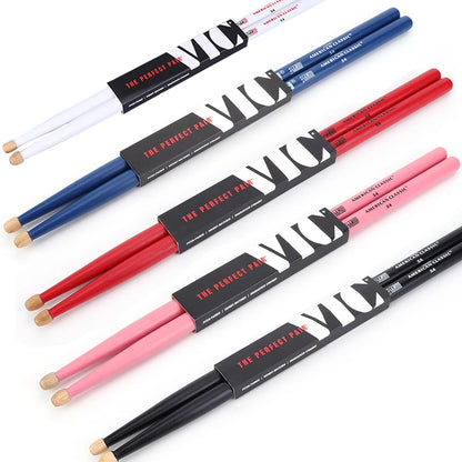5A Maple Drumsticks – Classic Professional Colorful Drumsticks for Percussion, Instrument Accessories for Drum Set