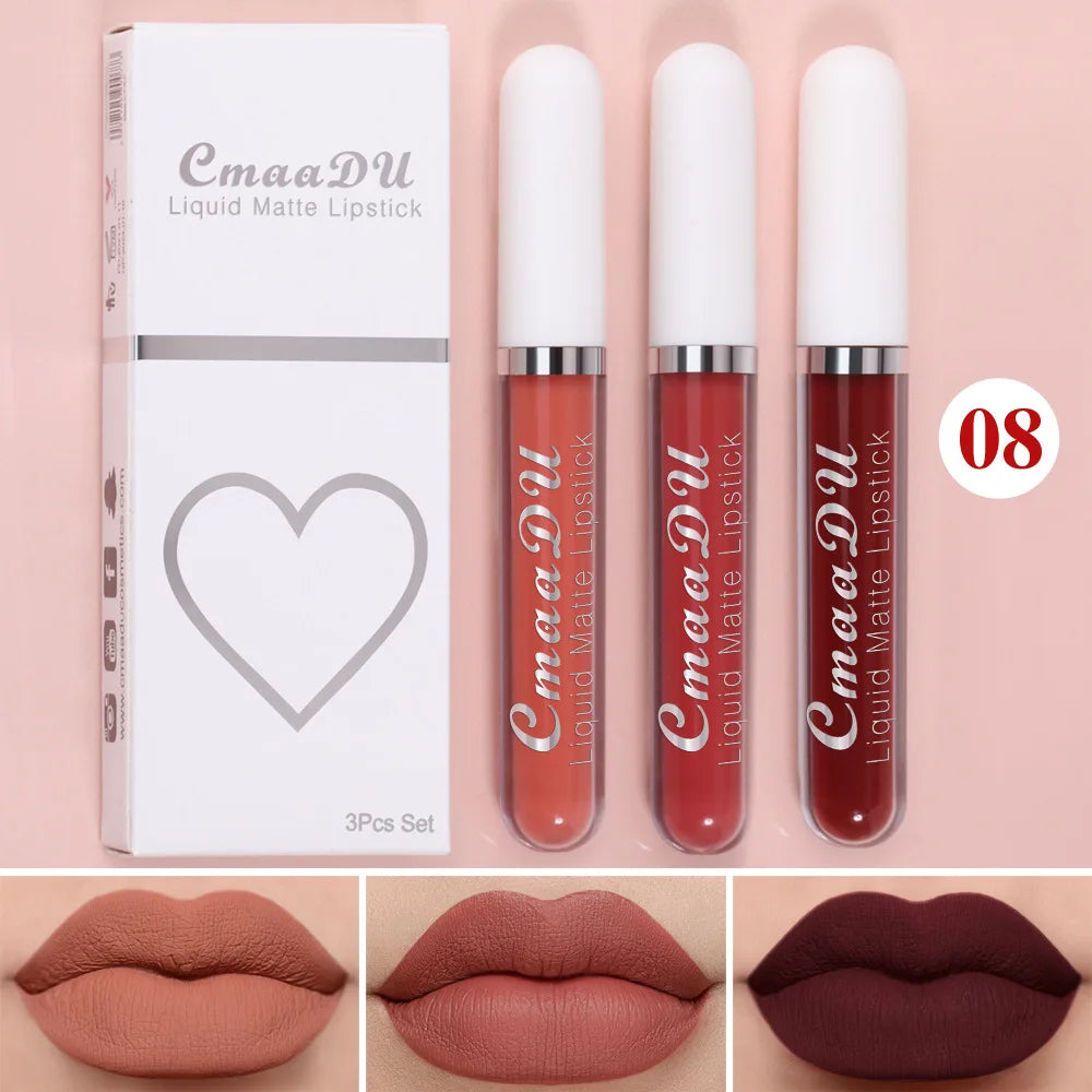 Sexy Long-Lasting Velvet Matte Lip Gloss – Waterproof, Non-Stick Red Liquid Lipstick for Women