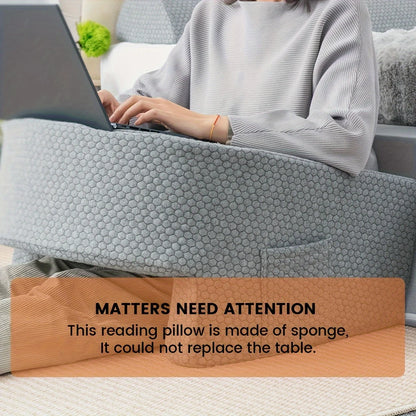 Extra Large Memory Foam Reading Pillow – Armrest Bed Pillow for Gaming, Working, and Relaxing with Removable Cover, 1 PC