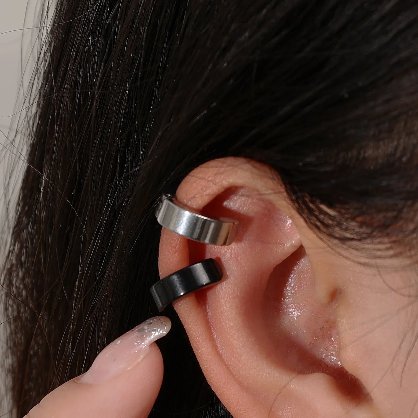 Non-Piercing Hoop Ear Cuff Earrings - Gothic Punk Clip-On Fashion Jewelry for Men & Women