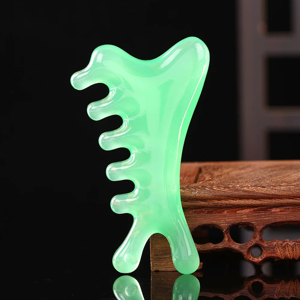 Guasha Massage Scraper – Beeswax Face & Eye Massager, Acupuncture Gua Sha Board for SPA and Beauty Therapy
