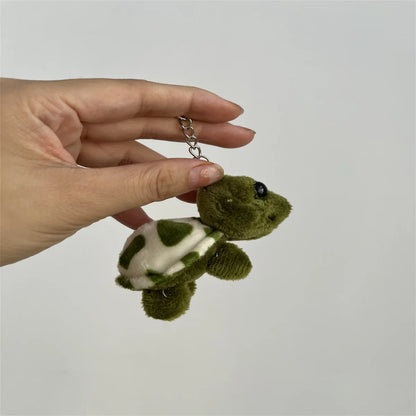 Cute Green Turtle Mini Keychain – Plush Cartoon Animal Pendant, Soft Stuffed Toy Figure, Kids Gift Accessory
