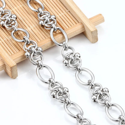 316L Stainless Steel Chain Bracelet - Hip Hop Tricycle Design DIY Statement Jewelry For Men & Women Kpop Style
