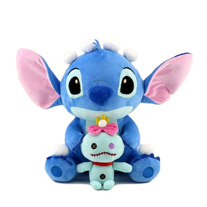 Disney Lilo & Stitch Plush Toys – Pink Lilo & Blue Stitch Stuffed Dolls, Cute Pendant Plush for Boys & Girls Birthday Gift