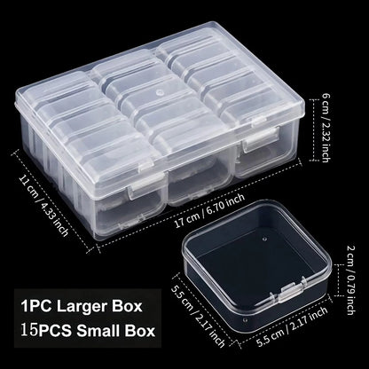 Plastic Document Organizer – Clear Square Desktop Storage Box for Papers and Files
