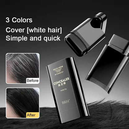 2-in-1 Hair Dye Stick with Comb - Quick Gray Coverage and Easy Temporary Hair Color