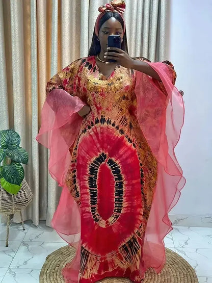 African Traditional Maxi Dress - Dashiki Ankara Kaftan Gown Abaya Outfit