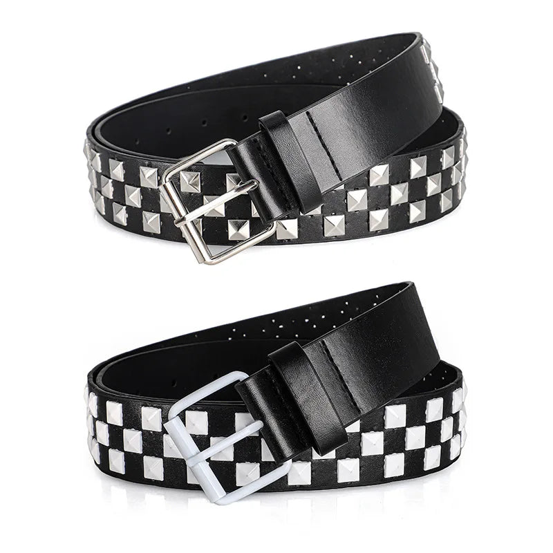 Unisex Rivet Belt - Punk HipHop Y2K Rock Style Streetwear Belt for Men and Women