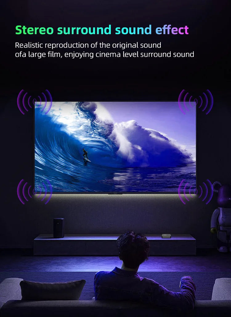 Q10 Android 14 8K Smart TV Box – Allwinner H313, 128GB, Dual WiFi, BT5.0, HDR10+ Media Player with Google Voice Assistant