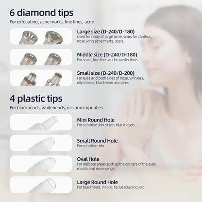 Foreverlily Diamond Facial Peeling Machine – Home Microdermabrasion & Nano Water Spray Exfoliator