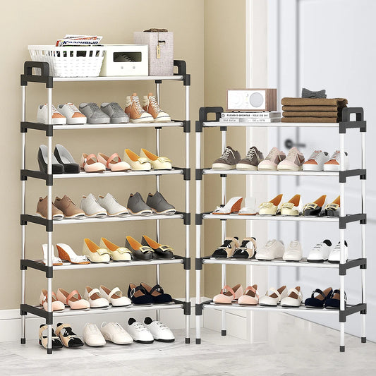 Multi Layer Shoe Rack - 3-7 Tier Dustproof Space Saving Storage Cabinet for Entryway & Home Shoe Organization