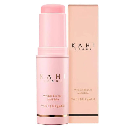 KAHI Wrinkle Bounce Multi Balm Stick 9g - PDRN Collagen Moisturizing Essence Balm with Jeju Oil for Face Care