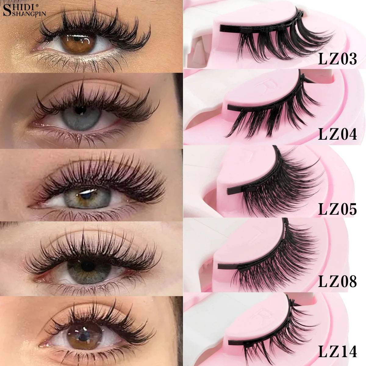 Reusable Magnetic Eyelashes Set – Natural Curly Fluffy False Lashes with Tweezers, No Glue Needed Makeup