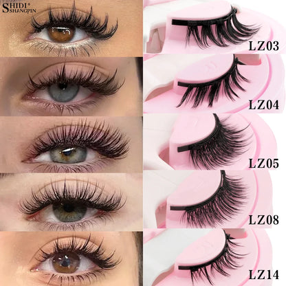 Reusable Magnetic Eyelashes Set – Natural Curly Fluffy False Lashes with Tweezers, No Glue Needed Makeup