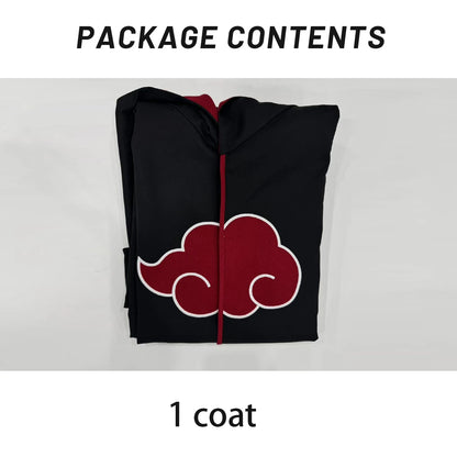 HOLOUN Anime Uchiha Itachi & Sasuke Cosplay Cloak – Embroidered Hawk Team Akatsuki Costume for Christmas