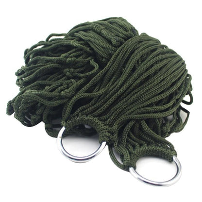 Outdoor Nylon Rope Mesh Hammock - Sleeping Net Bed with Rope for Relaxing Outdoors