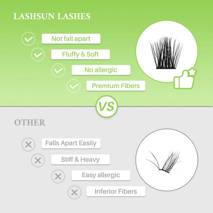 DIY Lash Clusters Book – D Curl Mega Volume Eyelash Extensions with Individual Lashes for Extensions