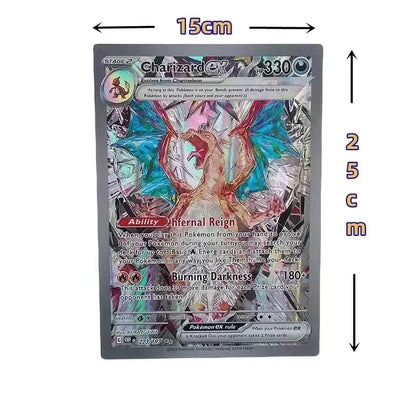 2024 Oversized Pokémon Cards – 30pcs Jumbo VMAX, VSTAR, GX, Arceus, Pikachu & Charizard Super Shiny Rare Cards for Birthday Gifts