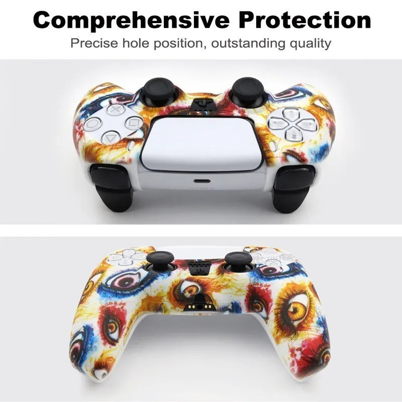 Protective Silicone Cover for PS5 Controller – Anti-Slip Skin Case with Thumb Grips for PS5 Slim Gamepad