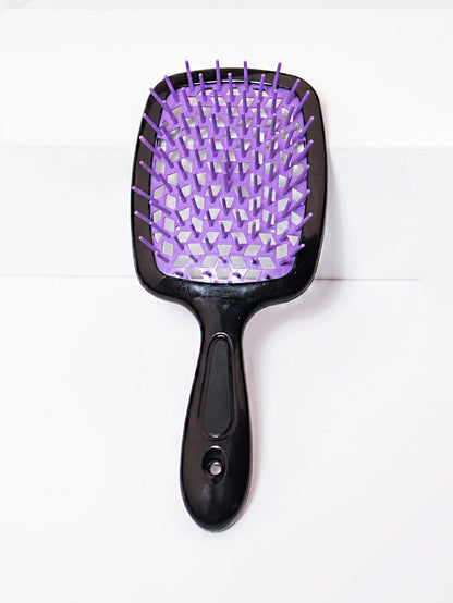 Tangled Hair Combing Massage Brush — Hollow Curly Hair Salon Brush for Real Hair & Wigs