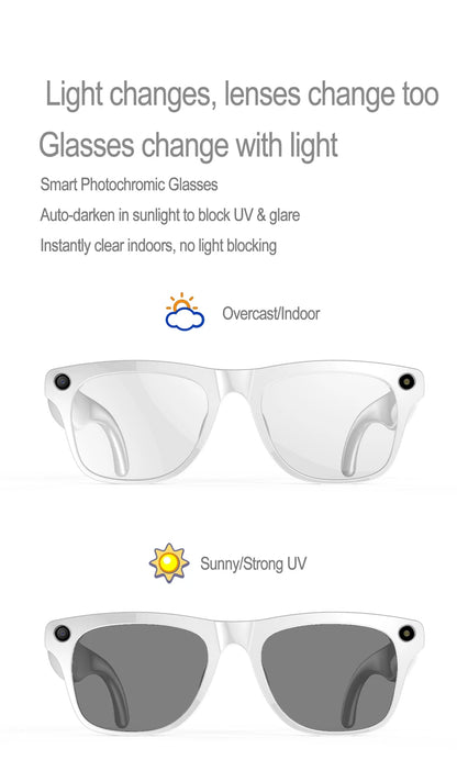 Xiaomi Mijia 4K HD AI Smart Glasses — Color Changing with 100MP Camera, Bluetooth Call & Voice Assistant Control