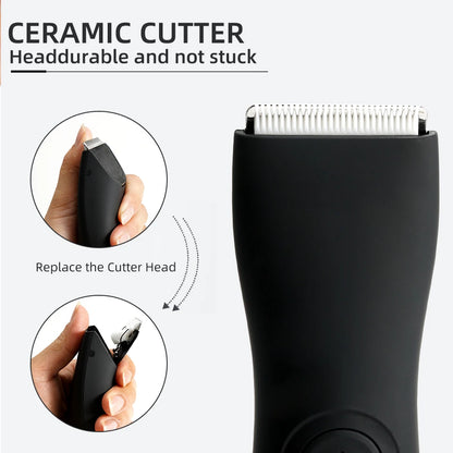 Body Hair Trimmer for Men and Women - Bikini, Groin, and Beard Groomer - Lady Shaver for Arm & Balls - Hair Removal Razor