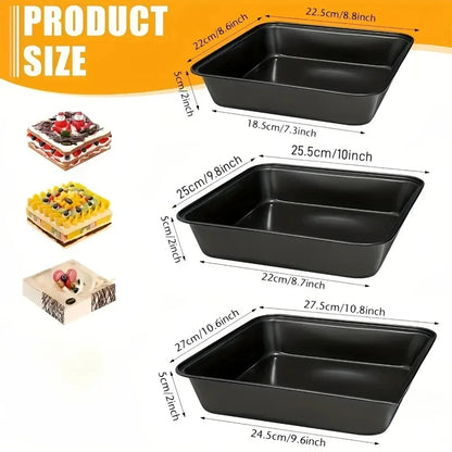 Carbon Steel Nonstick Rectangular Roasting & Baking Pan — Loaf, Bread, Cake & Pastry Tray for Kitchen