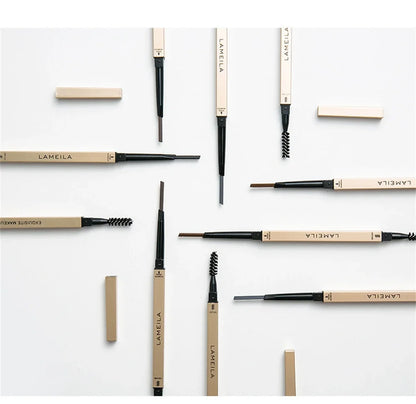 5-Color Double Head Eyebrow Pencil with Brush – Waterproof Sweatproof Eyebrow Gel Tattoo Stick