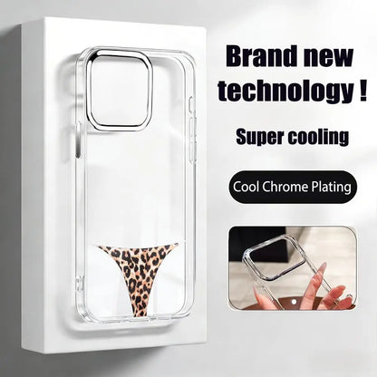 Funny Pattern iPhone Case - Transparent Protective Cover with Chrome Button & Camera Ring