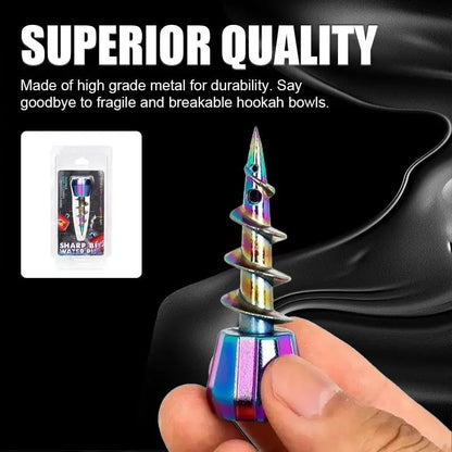Metal Screw Shape Water Pipe Head - 23mm Spiral Cannon Fitting Tool for Water Smoke Accessories