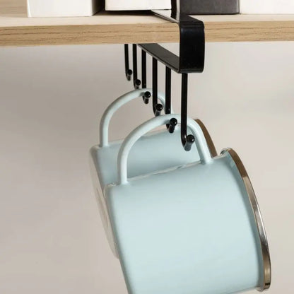 Black Kitchen Hanger Hook - No Marks or Nails, For Storing Pots, Shovels, and Utensils - Kitchen Utensils Storage Rack