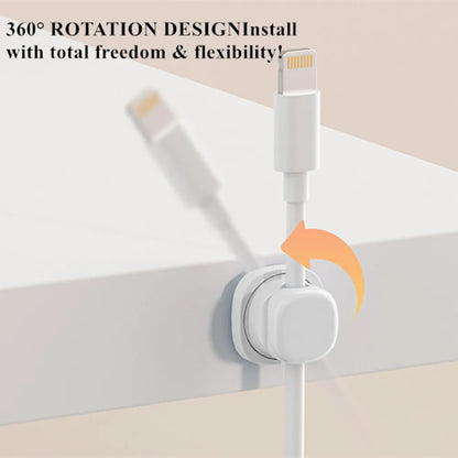 3/6-Piece Household Cable Clamp Kit – Rotatable Anti-Slip Holders for Home, Car & Desk Organization