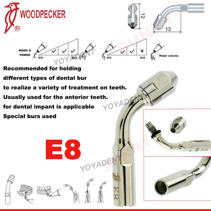 Woodpecker Dental Scaler Tips – Ultrasonic Tooth Cleaning, Endo & Perio Scaling Tips, Fit EMS UDS Scaler Handpiece
