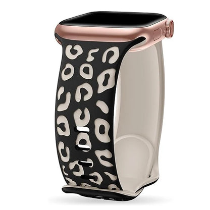 Engraved Silicone Strap for Apple Watch — 40mm-49mm Band Compatible with Series 4-10, SE & Ultra 2