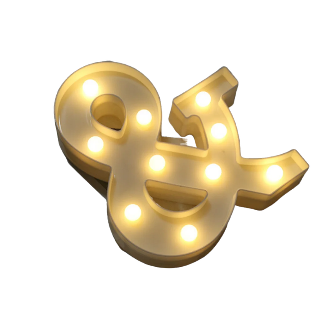 LED Number & Letter Night Light - Luminous A-Z Alphabet & 0-9 Lamp for Party and Wedding Decor
