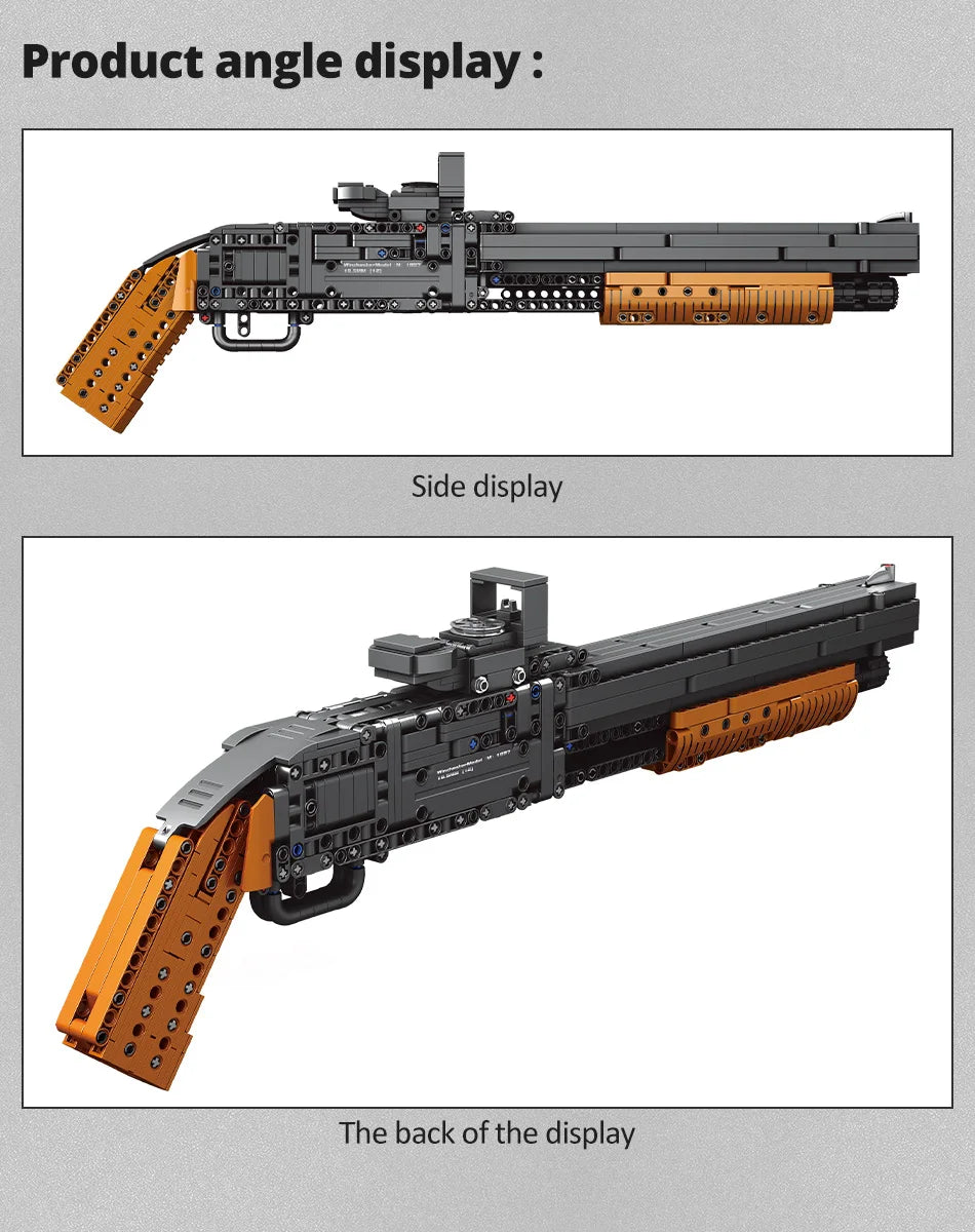 ZKZC WW2 Military Weapon Building Block Set – Shotgun, Sniper & Assault Rifle Toy for Kids Gifts