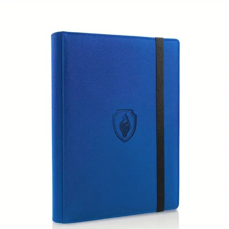 9-Pocket Card Binder – 360 Trading Card Holder Book with Premium PU Cover, Zip Binder for Cards, Durable Side Loading