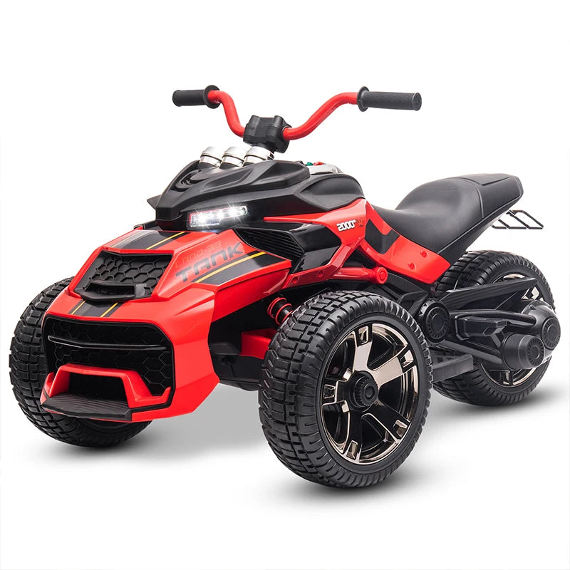 12V Kids 3-Wheel ATV Ride-On Toy – Battery-Powered Electric Vehicle with Lights & Music for Ages 3-8